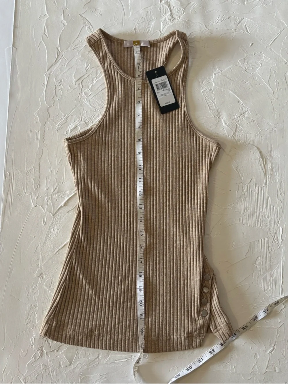 GUESS Dionne Buttons Ribbed Tank Top - Picture 6 of 10